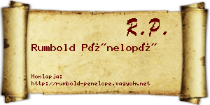 Rumbold Pénelopé névjegykártya